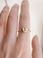 gold mini signet ring - sunflower