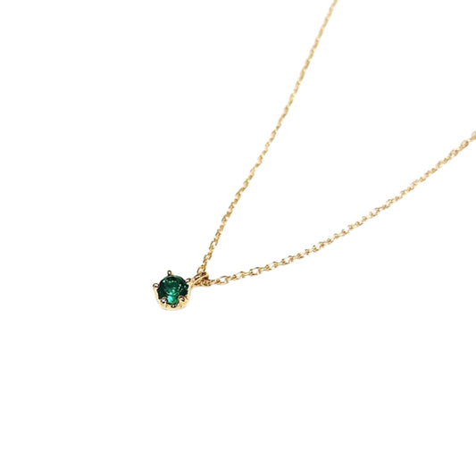 drop necklace - emerald