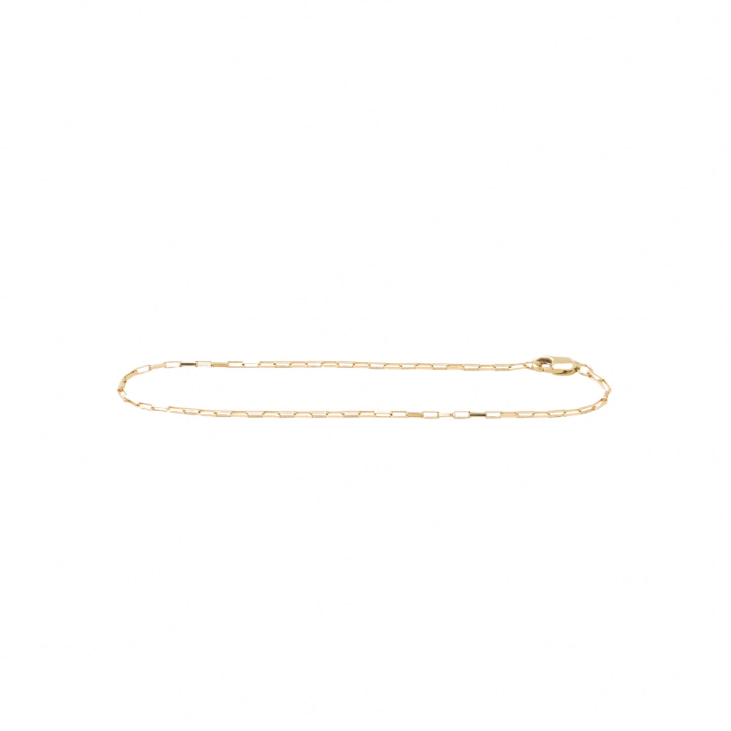 flat elongated box chain gold bracelet