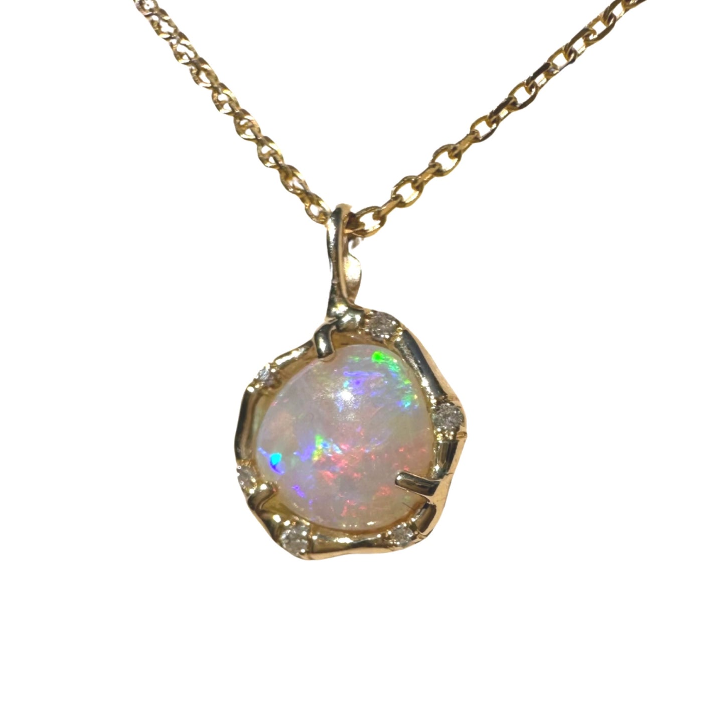 cosmic light necklace - australian opal