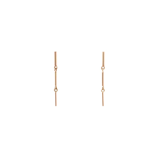 wwake / long bar link earrings