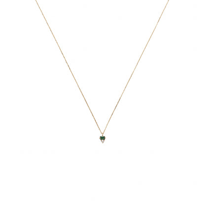 wwake / column necklace - diamond + tourmaline