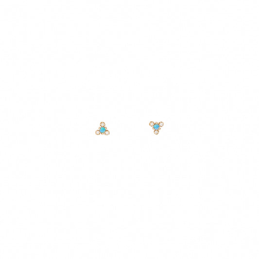 wwake / burst earrings - opal + diamond