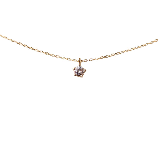 drop necklace - natural diamond