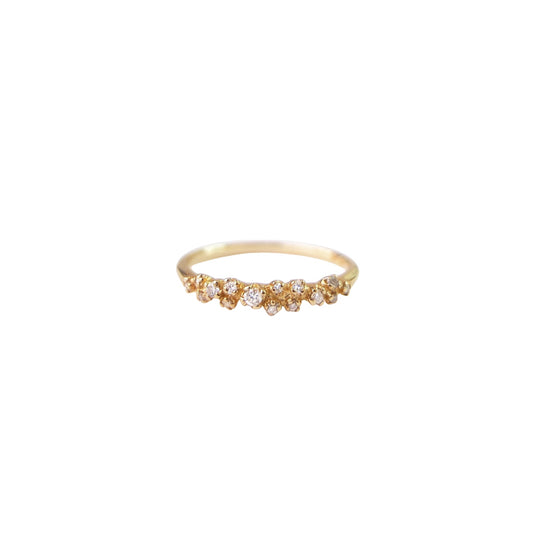 cluster garland ring - natural diamond