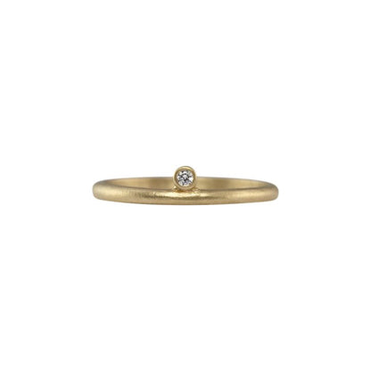 modern one diamond stacking ring