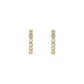 bezel stone post hoop earrings - grown diamond