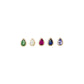 métier / mini bezel-set pear gemstone stud earring - single