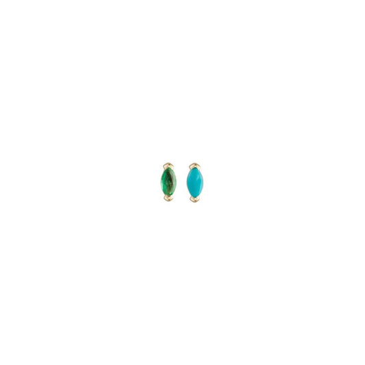 métier / mini claw-set marquise stud earring - single