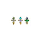 métier / am pm multi gemstone stud earring - single