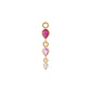 métier / triple pear gemstone plaque charm - single