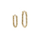 métier / engraved oval clicker hoop earring - single