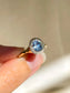 periwinkle sapphire halo ring