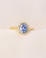 periwinkle sapphire halo ring