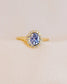 periwinkle sapphire halo ring