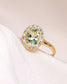 heirloom green tourmaline halo ring