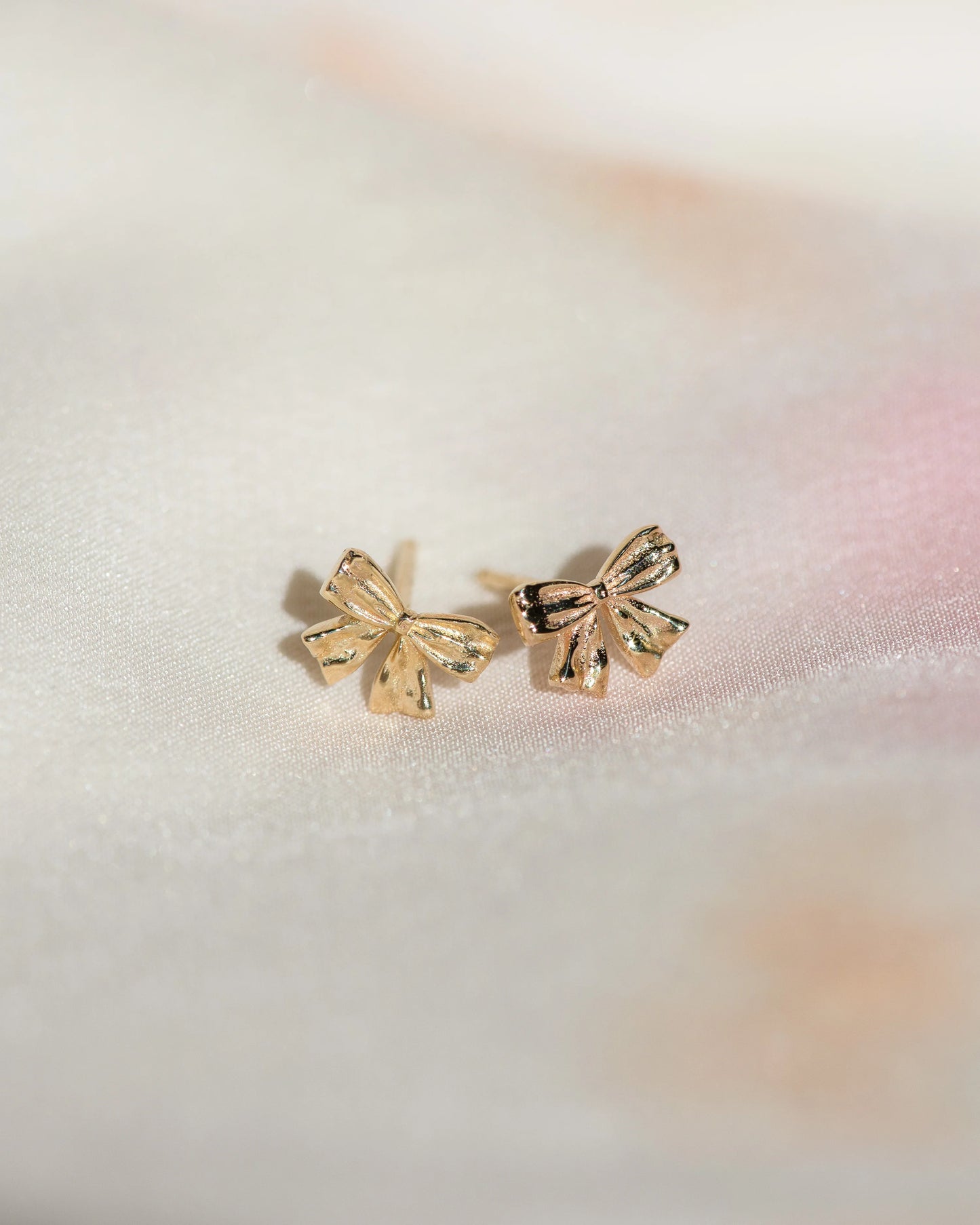 petite bow stud earrings