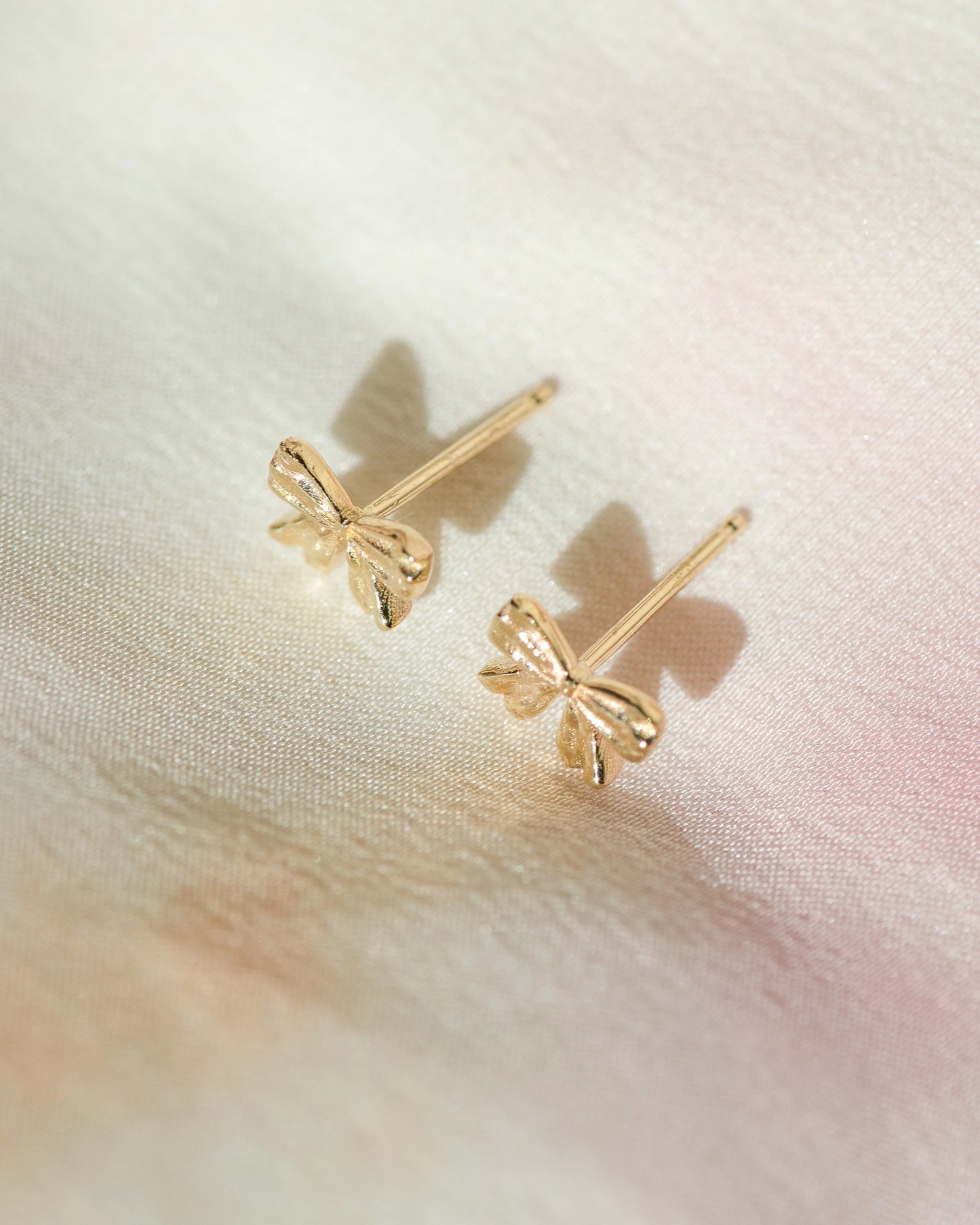 petite bow stud earrings