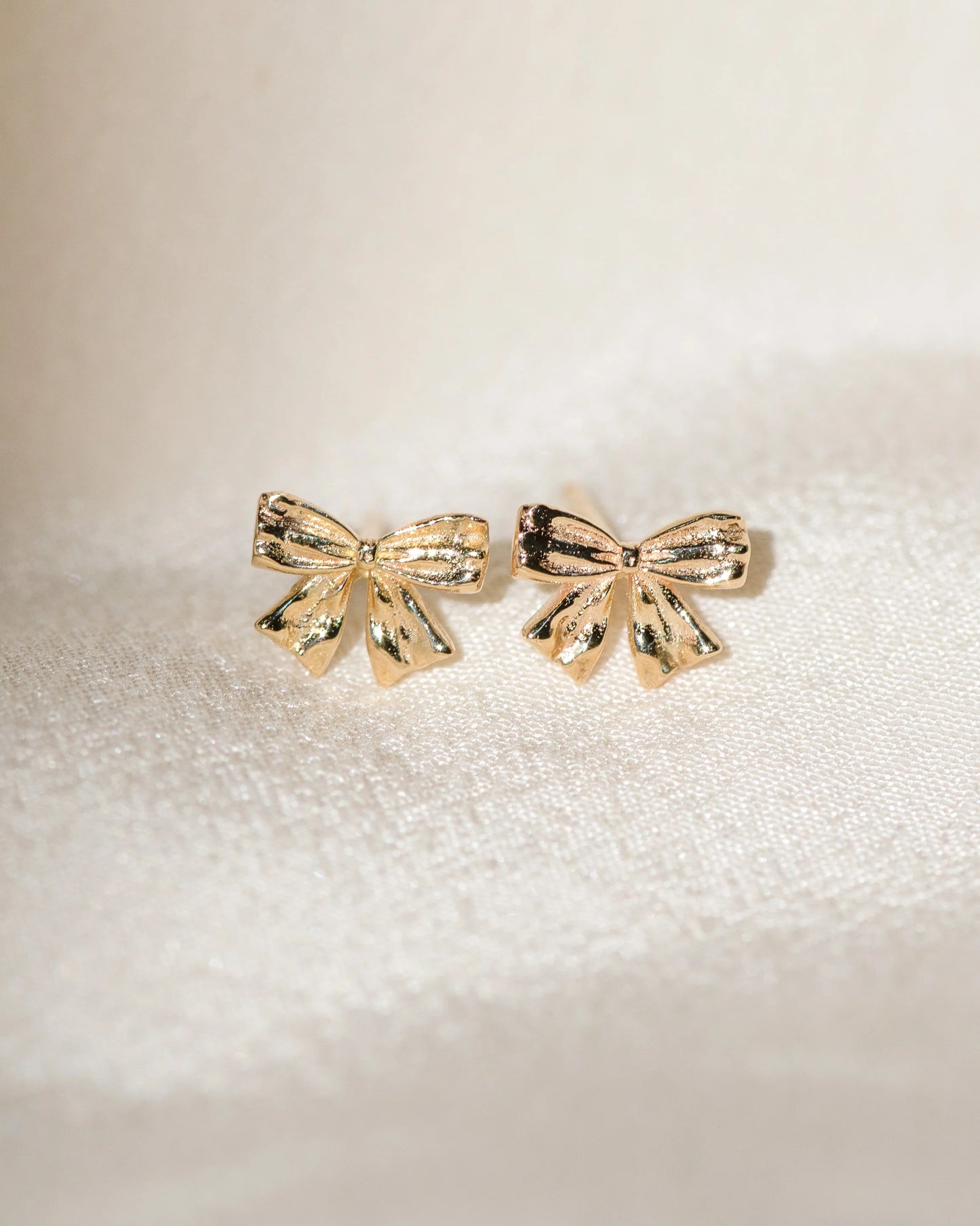 petite bow stud earrings