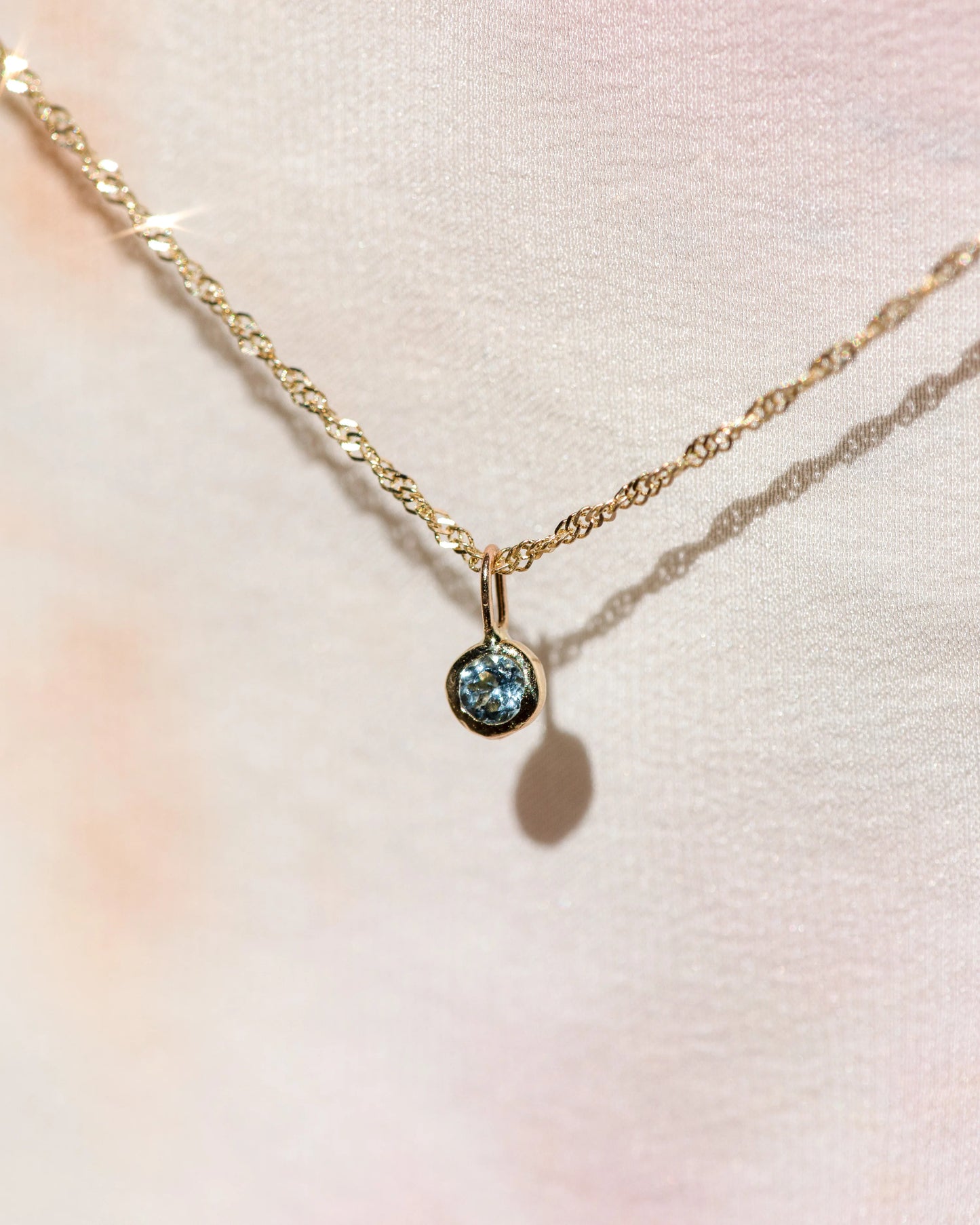 heirloom pendant necklace - aquamarine