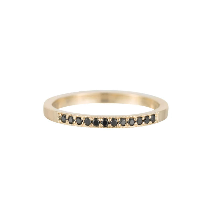 milli ring band - natural black diamond