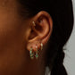 métier / petite triple gemstone clicker hoop earring - single