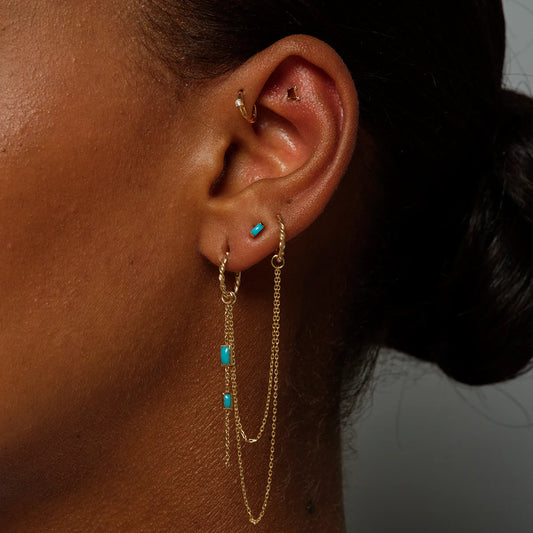 métier / twist clicker hoop earring - single