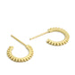 city hoop earrings - granulated