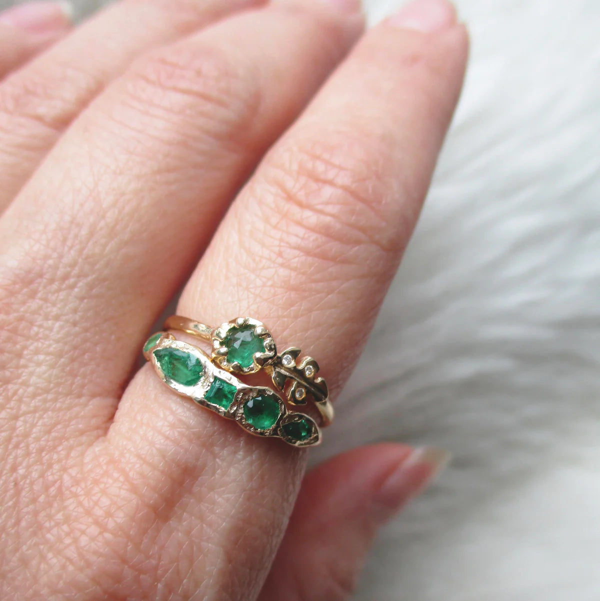 journey treasure ring - emerald