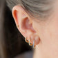 classic hinged hoop earrings - grown diamond