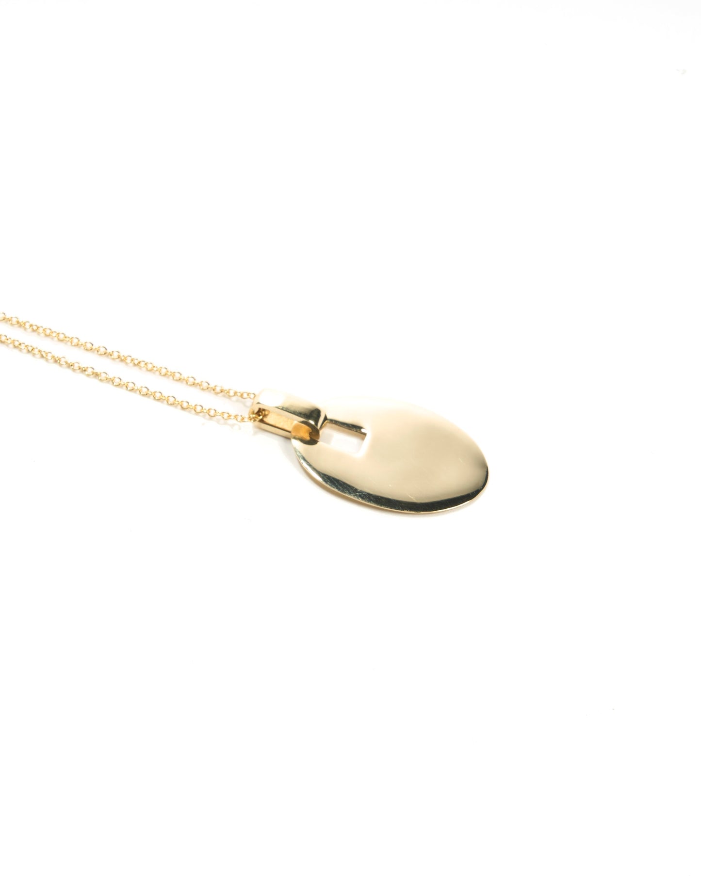 oval tag necklace