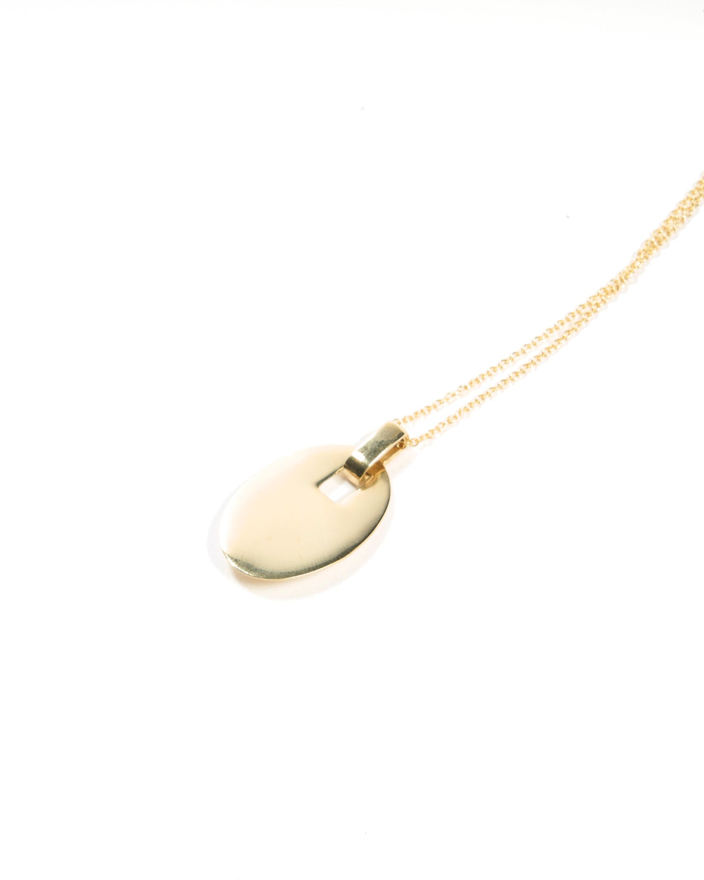 oval tag necklace