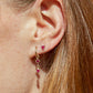 métier / bezel-set pear gemstone stud earring - single