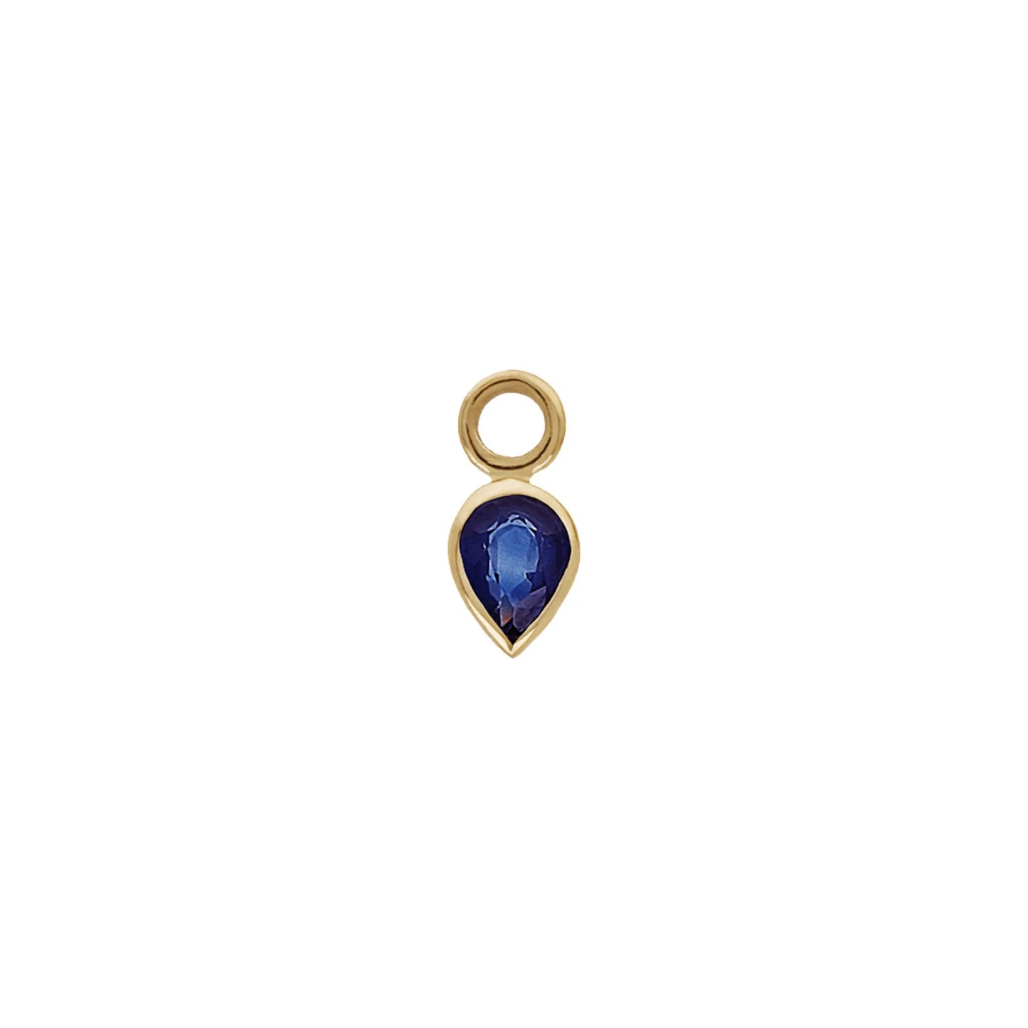 métier / pear cut gemstone plaque charm - single