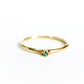 petite stone ring - emerald