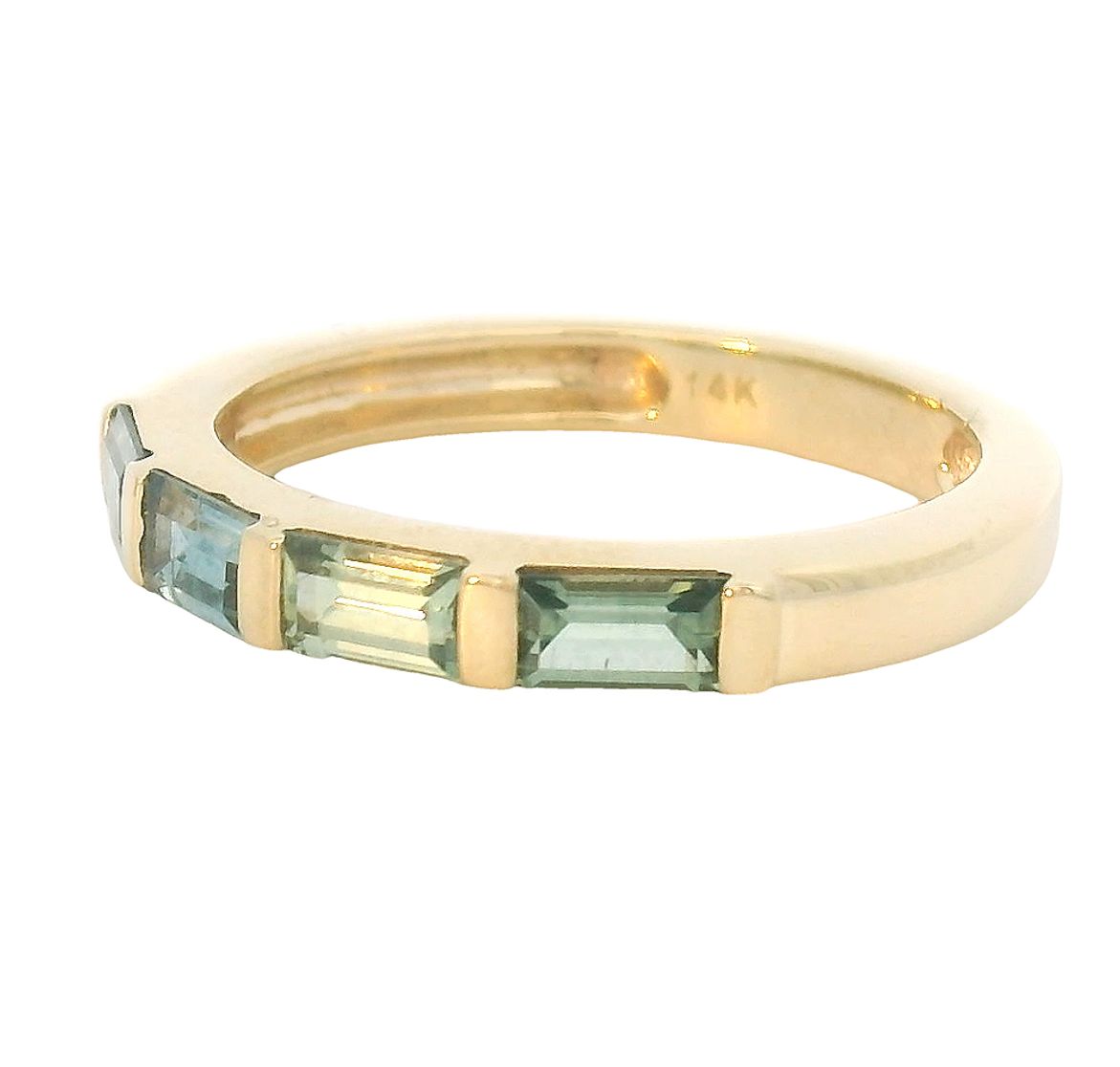 baguette ring band - montana sapphire