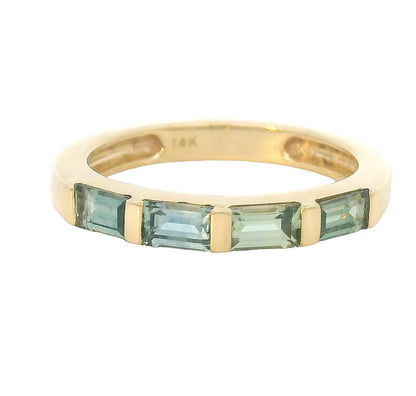 baguette ring band - montana sapphire