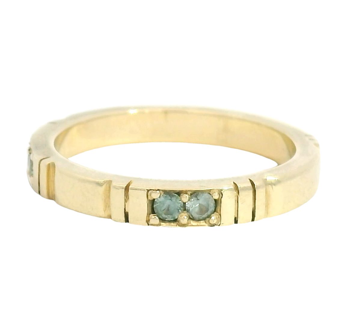 grande milky way ring band - montana sapphire