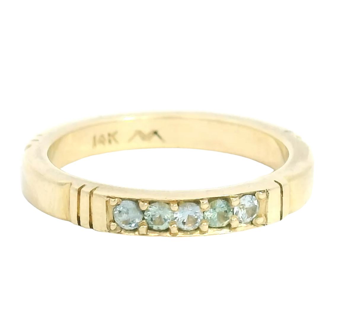 grande milky way ring band - montana sapphire