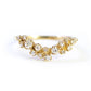 curved grand cluster ring - natural diamond