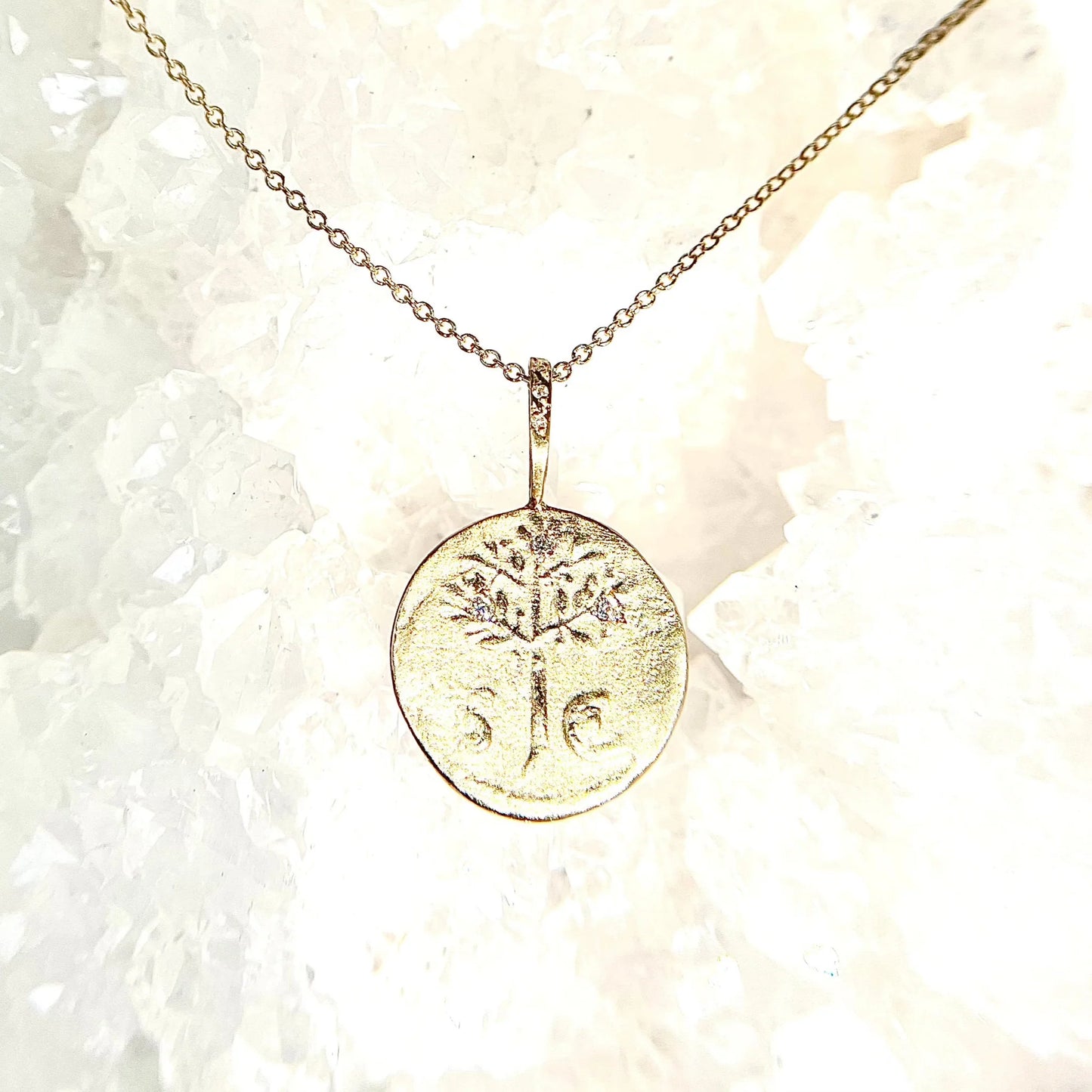 olive tree 'peace' artifact necklace