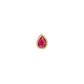 métier / bezel-set pear gemstone stud earring - single