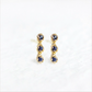 mizutama stud earrings - sapphire