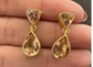 faceted morganite trillion + teardrop earrings