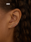 wwake / stick wisp stud earring - single