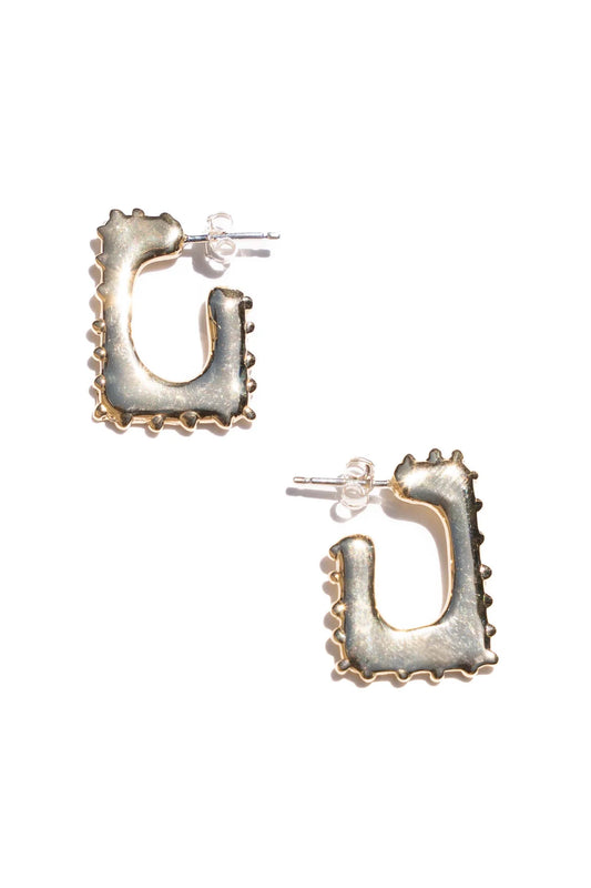 bright square hoop earrings