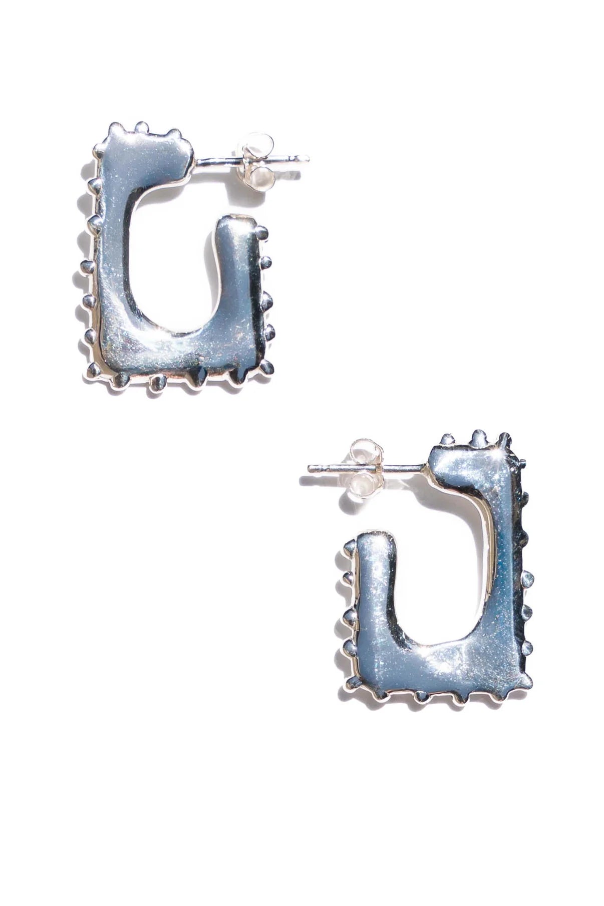 bright square hoop earrings