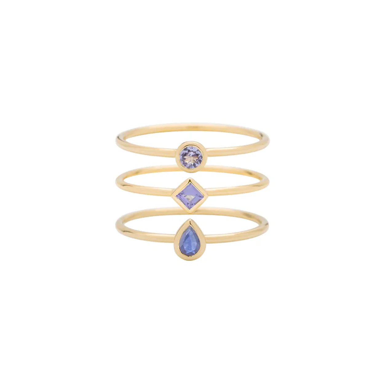 métier / tanzanite stacking ring