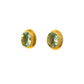 faceted oval aquamarine framed stud earrings