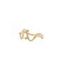 wavy squiggle ring - white diamond